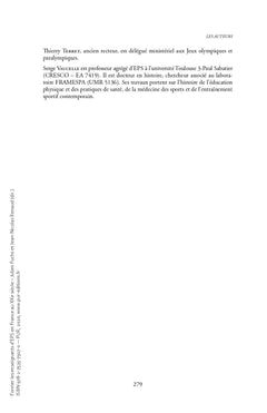 Former les enseignants d'EPS en France au XXE siècle