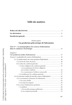 L'information du consommateur et le commerce électronique