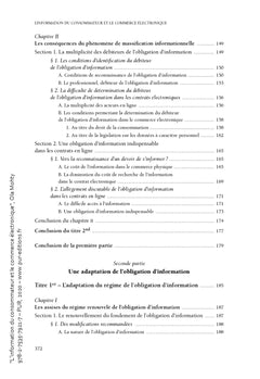 L'information du consommateur et le commerce électronique