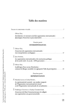 Le tournant social de l'international