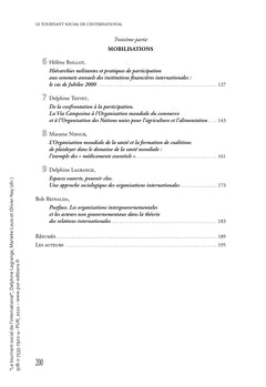 Le tournant social de l'international