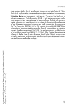Le tournant social de l'international