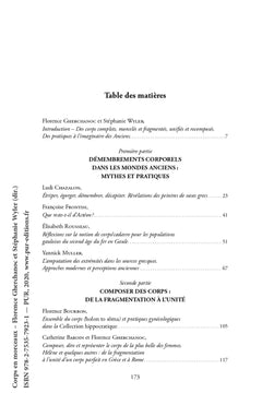 Corps en morceaux