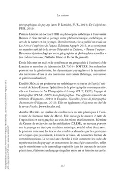 Des lignes et des paysages