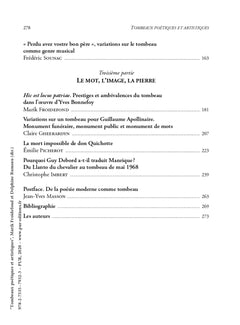 Tombeaux poétiques et artistiques