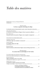 Établissements monastiques et canoniaux dans les Alpes du Nord