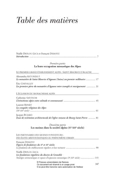 Établissements monastiques et canoniaux dans les Alpes du Nord