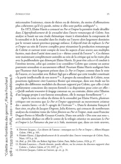 Colette aux frontières des genres: Relire Le Pur et l'impur