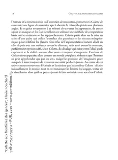 Colette aux frontières des genres: Relire Le Pur et l'impur