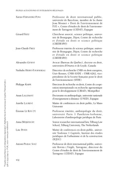 Peuples autochtones et intégrations régionales