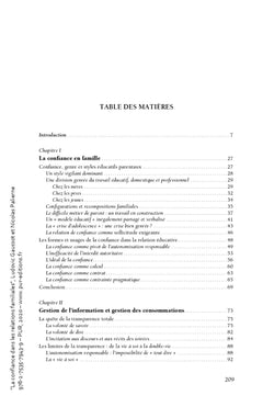 La confiance dans les relations familiales