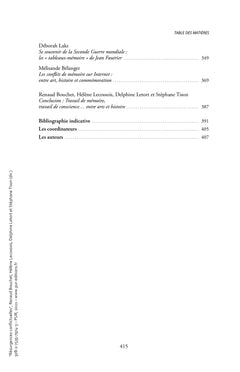 Résurgences conflictuelles