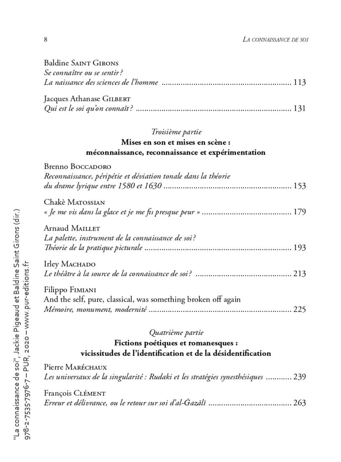 La connaissance de soi