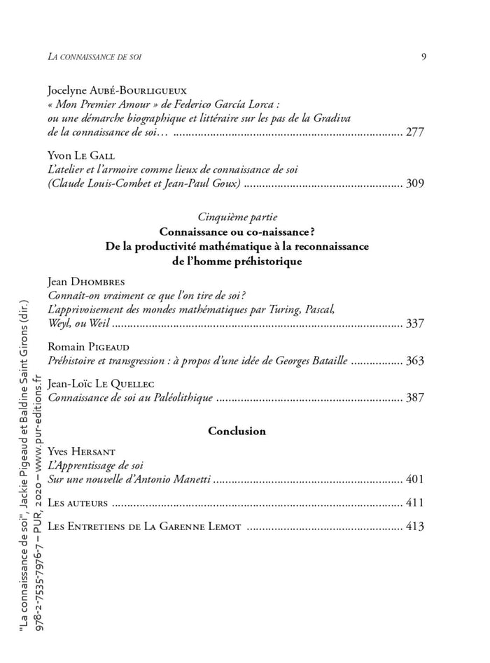 La connaissance de soi