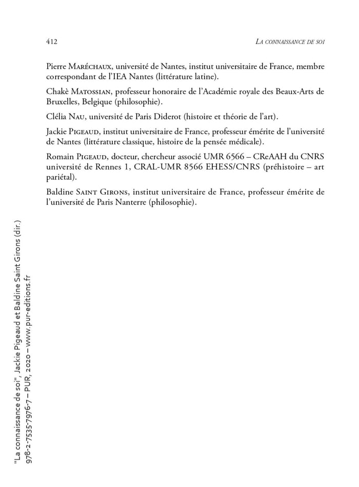 La connaissance de soi