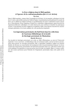 Libraires et imprimeurs protestants de la France atlantique