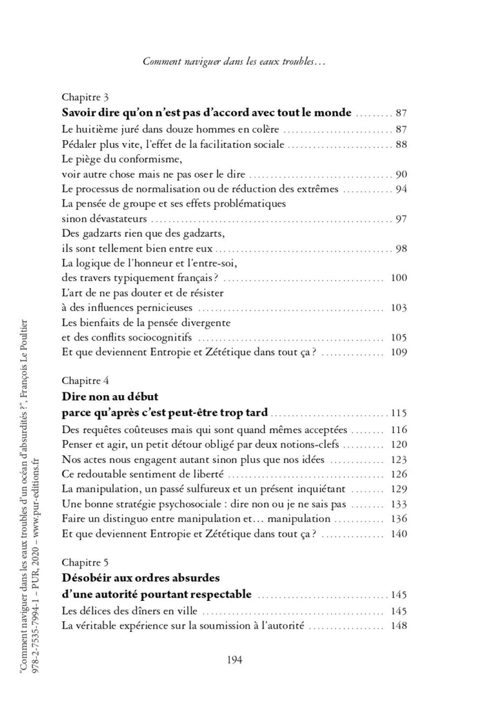 Comment naviguer dans les eaux troubles d'un océan d'absurdités ?