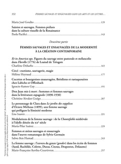 Femmes sauvages et ensauvagées dans les arts et les lettres