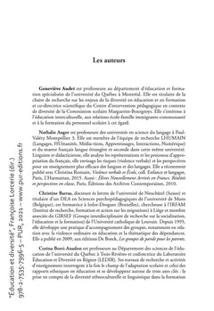 Éducation et diversité