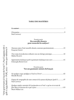 Une grammaire à l'aune de l'oral ?