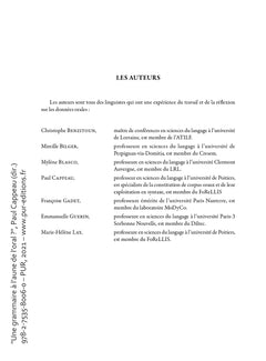 Une grammaire à l'aune de l'oral ?