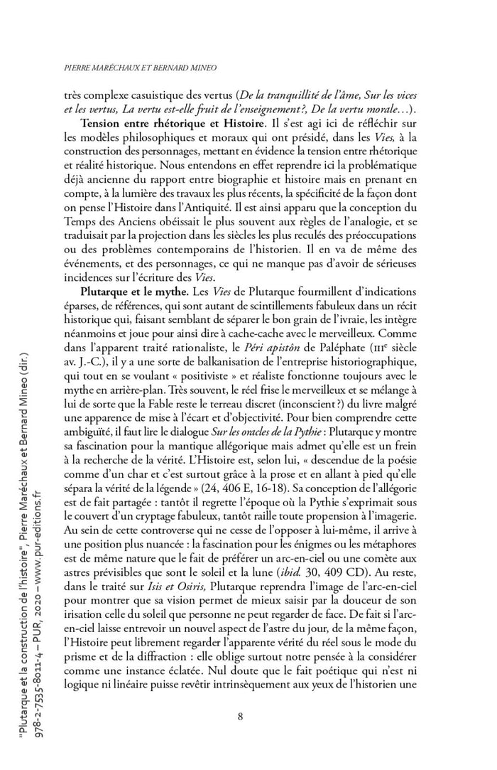 Plutarque et la construction de l'histoire