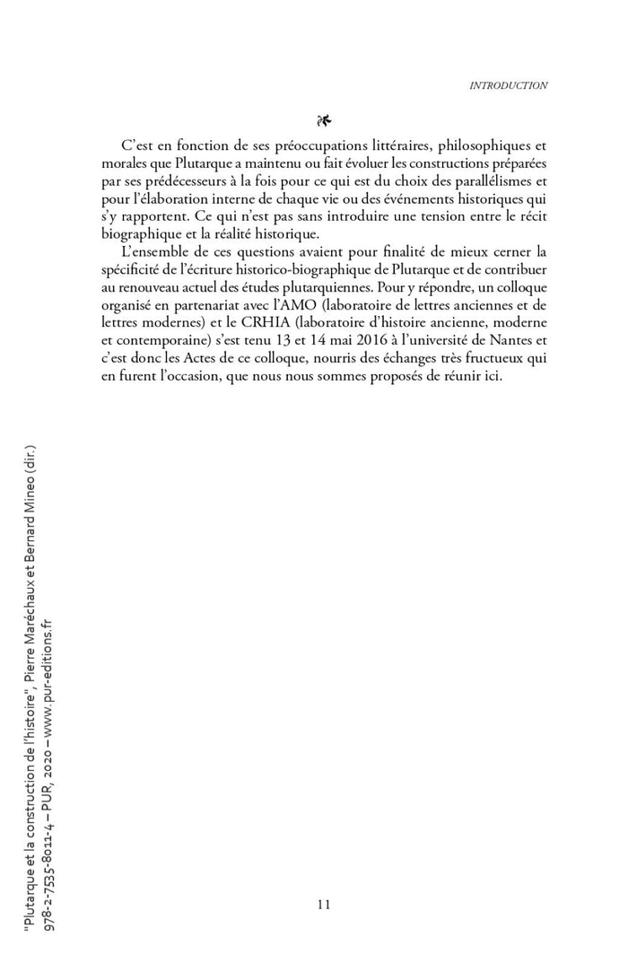 Plutarque et la construction de l'histoire