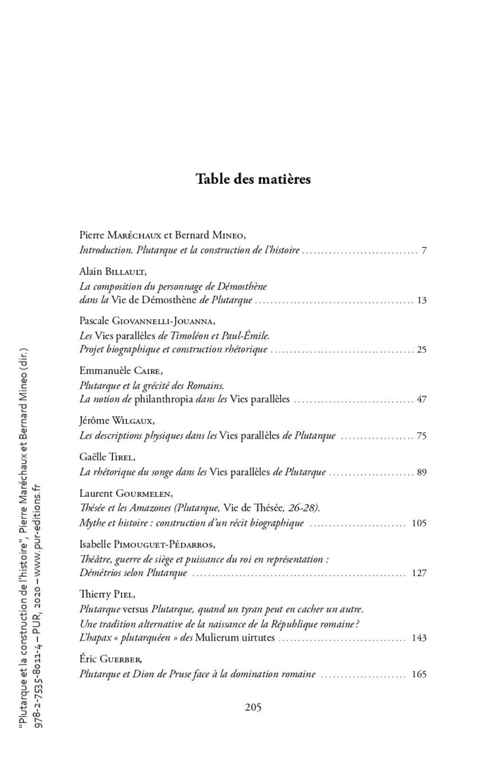 Plutarque et la construction de l'histoire