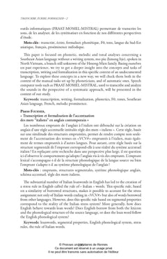Transcrire, écrire, formaliser - 2