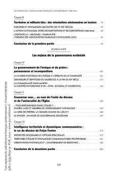 Les espaces du catholicisme français contemporain