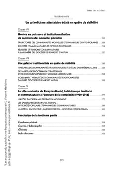 Les espaces du catholicisme français contemporain