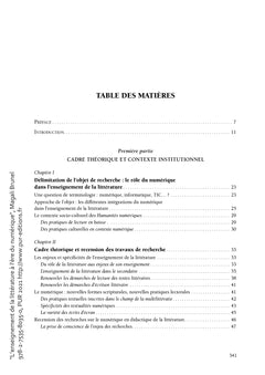 L'enseignement de la littérature à l'ère du numérique