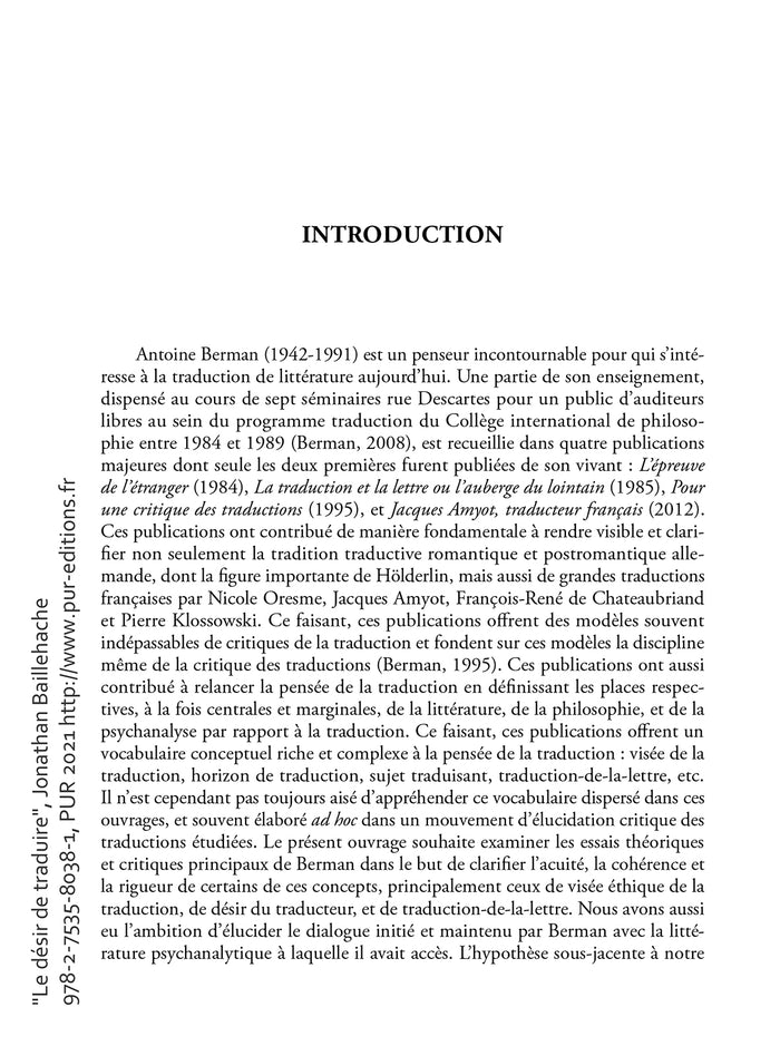 Le désir de traduire