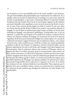 Le désir de traduire