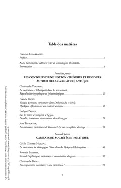 La notion de caricature dans l'Antiquité
