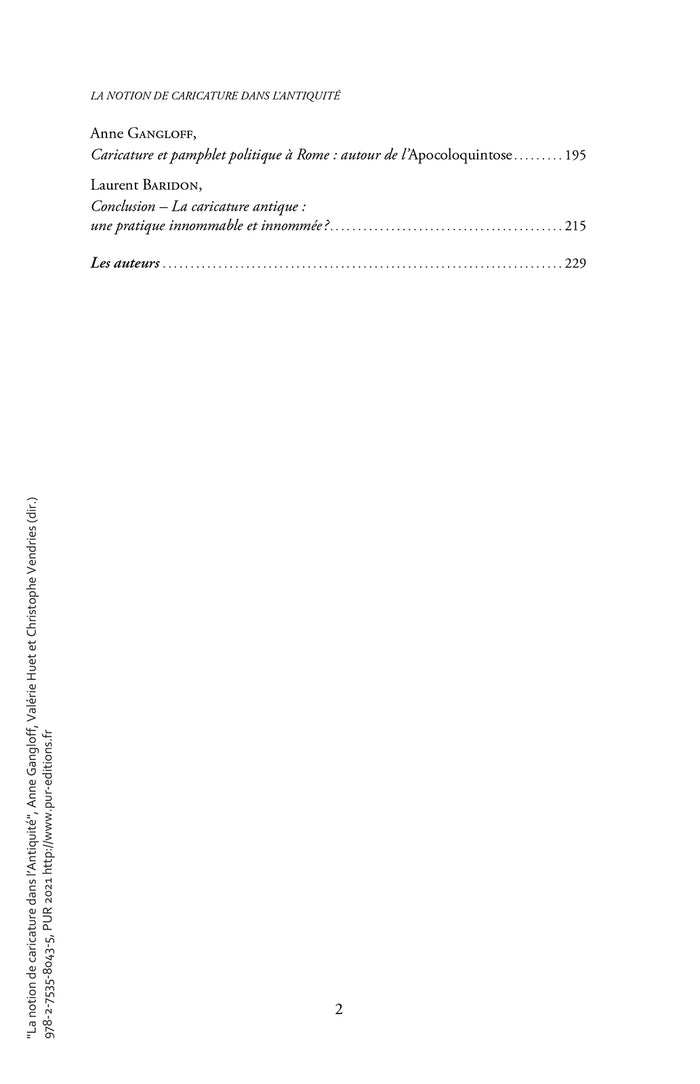 La notion de caricature dans l'Antiquité