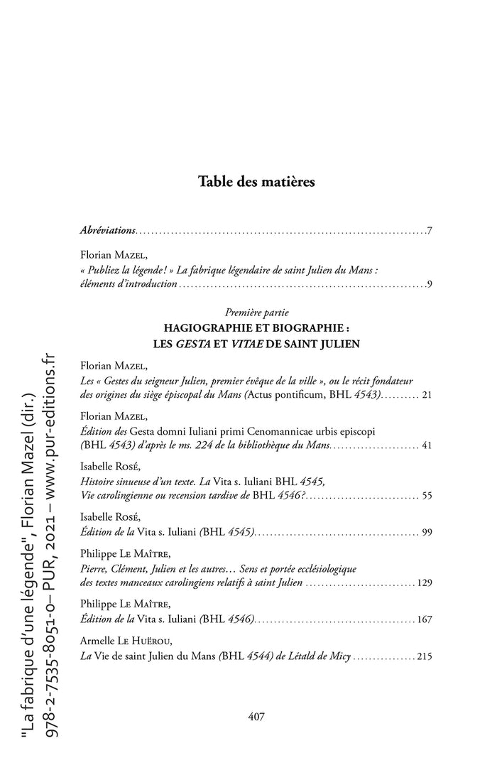 La fabrique d'une légende