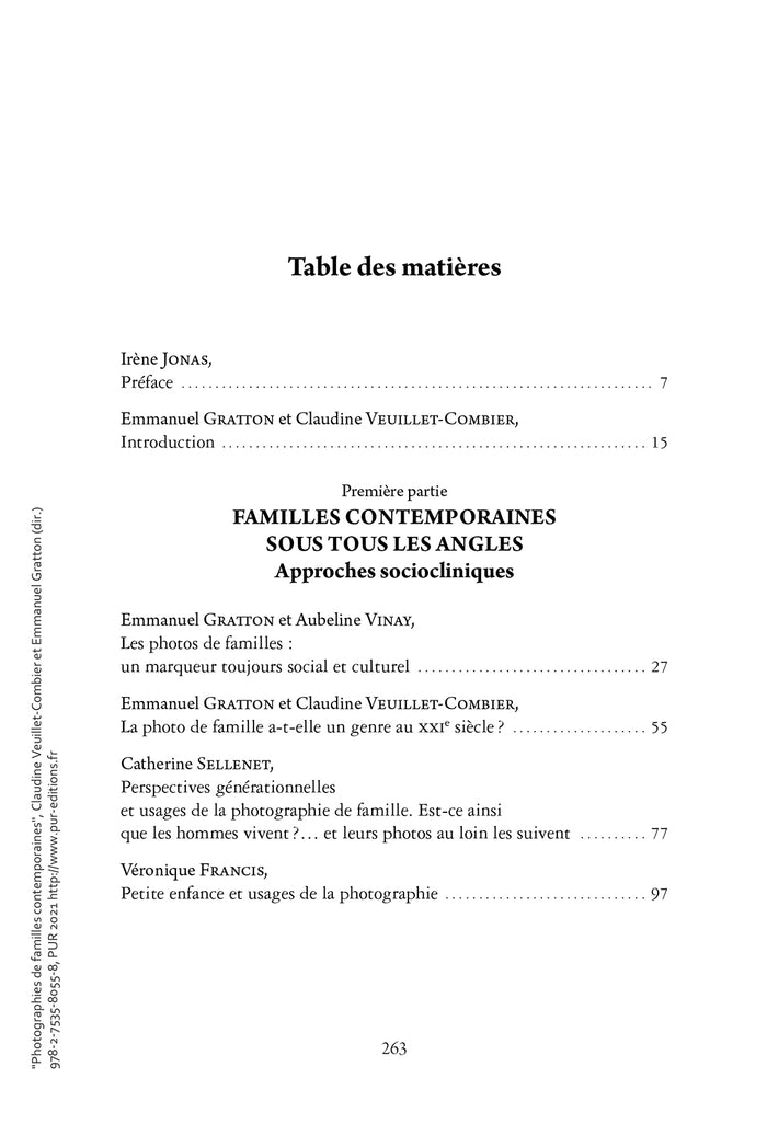 Photographies de familles contemporaines