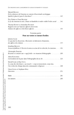 Les émotions dans la recherche en sciences humaines et sociales