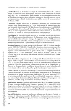 Les émotions dans la recherche en sciences humaines et sociales
