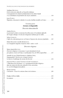 Sociétés inclusives et reconnaissance des diversités