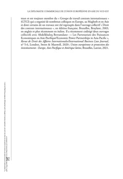 La diplomatie commerciale de l'Union Européenne en Asie du Sud-Est