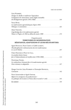 Histoire des modernisations agricoles au XXe siècle