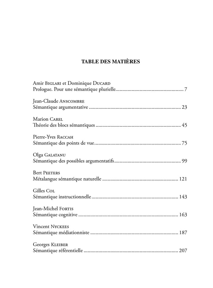 La sémantique au pluriel