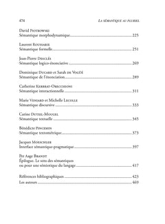 La sémantique au pluriel