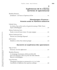 Fabriques, expériences et archives du spectacle vivant