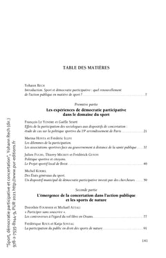 Sport, démocratie participative et concertation