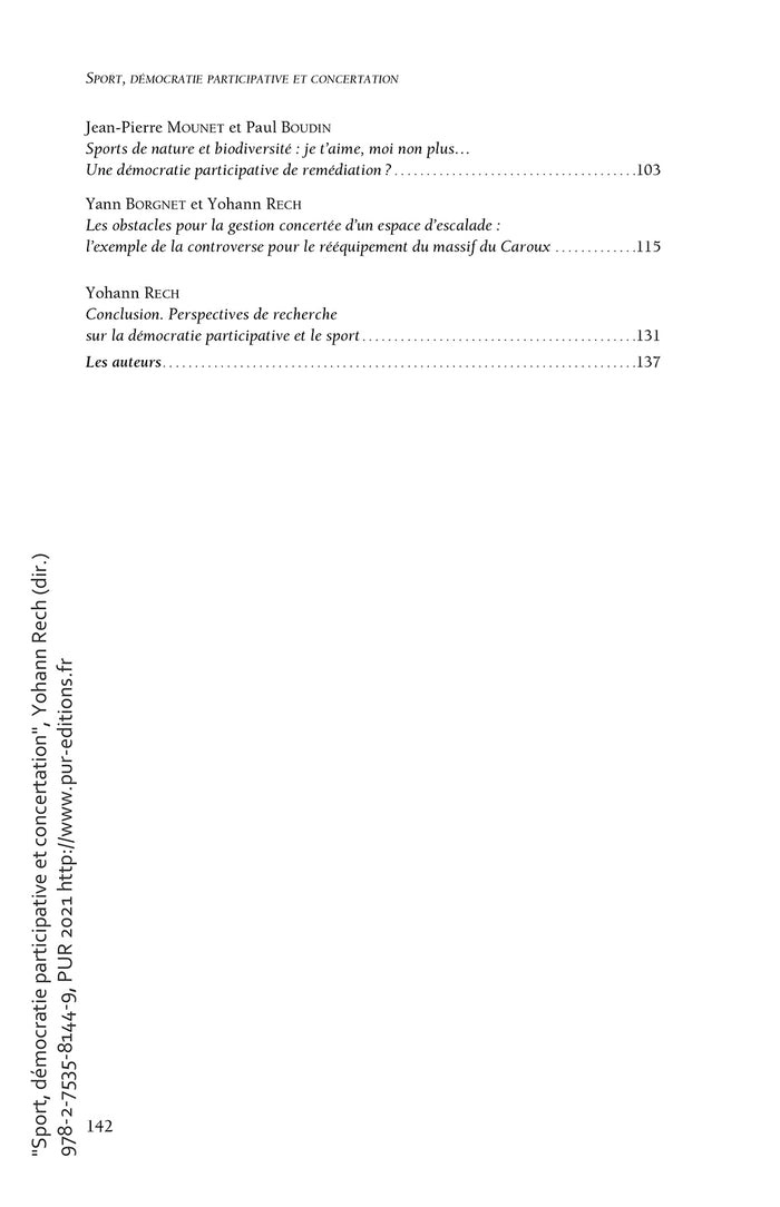 Sport, démocratie participative et concertation