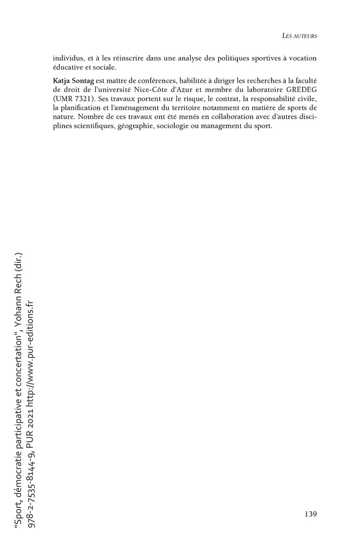 Sport, démocratie participative et concertation