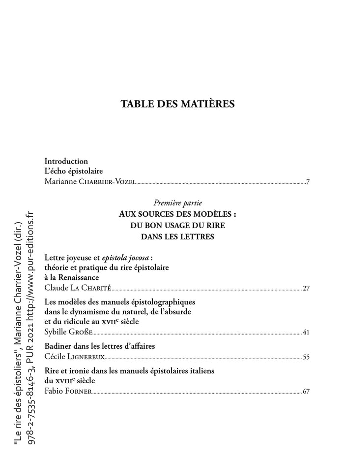 Le rire des épistoliers